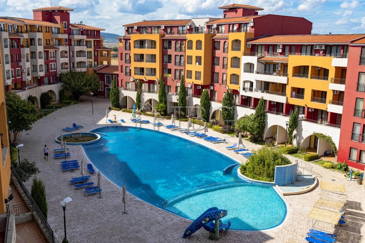 Spacious Studio with Pool View | Marina Cape, Aheloy – First Line to the Beach