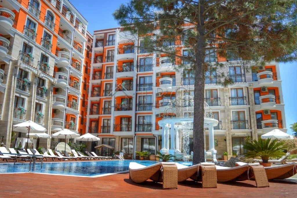 Pool View Apartment with 2 bedrooms, 2 bathrooms in Harmony Palace, Sunny Beach