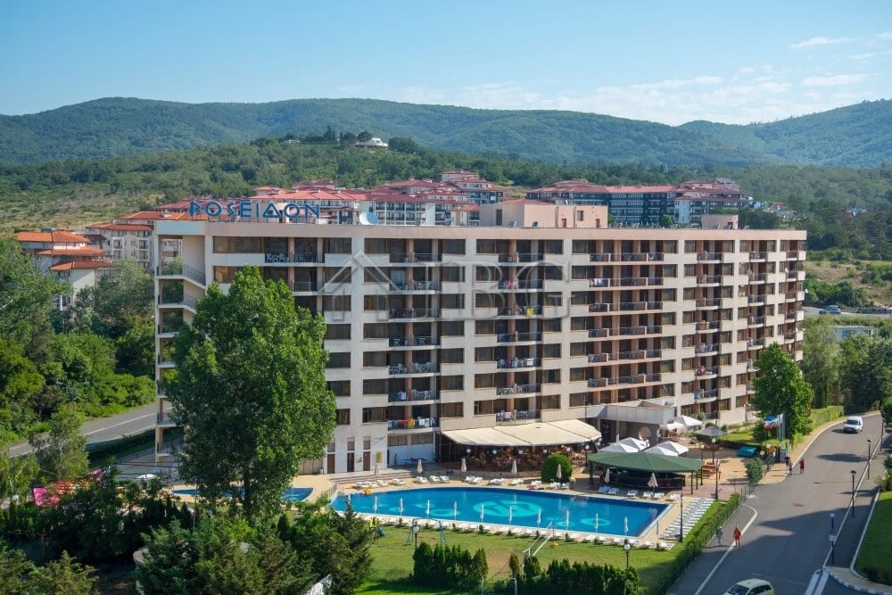 Pool view 1-Bedroom apartment in Poseidon, Sunny Beach