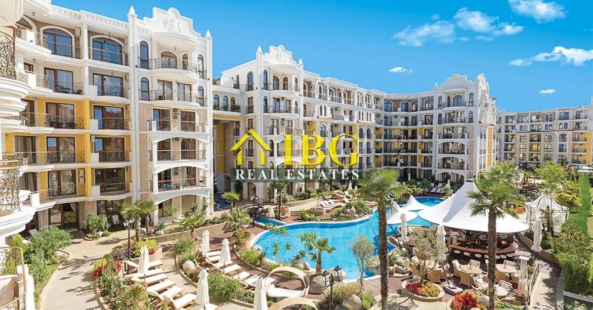 Spacious Furnished 2-Bedroom Apartment with Pool View in Harmony Suites 11 Grand Resort, Sunny Beach