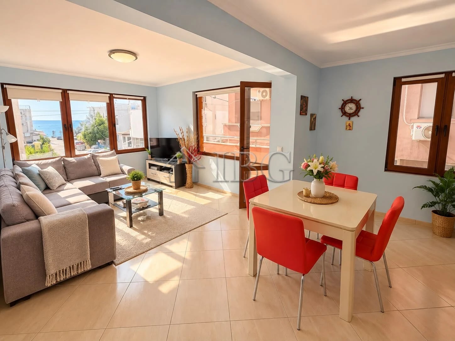 Spacious 3-Bedroom Apartment with Sea View – No Maintenance Fee | Only 100 m from the Beach, Ravda